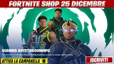 FORTNITE SHOP 25 DICEMBRE BUNDLE GIANNIS ANTETOKOUNMPO, SKIN NBA, MARIUS, BARRACUDA E NEVER GONNA