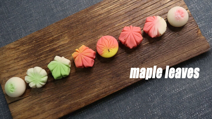 [Food]Make maple-shaped wagashi