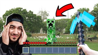 Playing MINECRAFT in REAL LIFE with @YesSmartyPie