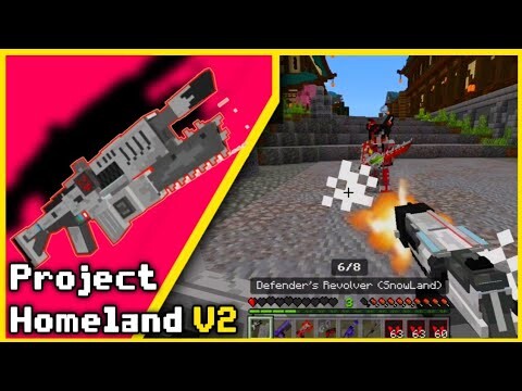 NEW GUNS AND MAGS WITH COOL ANIMATIONS!! Minecraft Bedrock Project Homeland V2 Addon