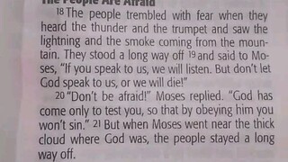 Daily Verse.                  Exodus 20:18-21