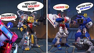 WHY ROGER IS CALLING TRANSFORMERS SKINS UGLY & POPOL IS ANGRY WITH IT | TRANSFROMERS SKIN VOICE LINE