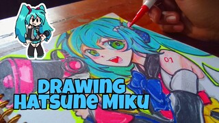 si cantik dan jago nge DANCE | drawing Hatsune Miku