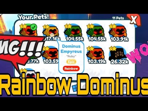 Rainbow Dominus Infernus Giveaway (New Pet simulator X)