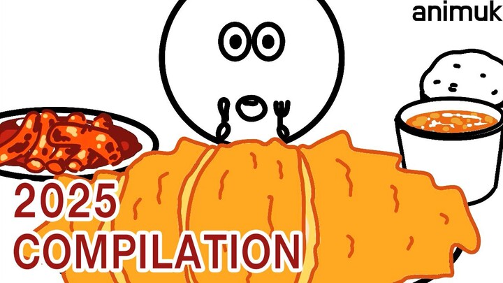 Round Dumpling’s 2025 Dining Table Highlight Recap! [Healing and Stress-Relief Food Animation]