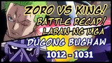 ZORO vs KING Battle Recap! One Piece 1031 mula 1012, Laban ng Dugong Bughaw! Todo Dedikado si ZORO!