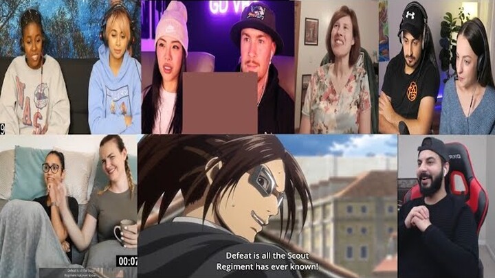 ATTACK ON TITAN EPISODE 3X4 REACTION MASHUP!!