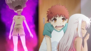 Shirou khổ sở quá, mới sáng sớm đã bị Illya chụp ảnh rồi.