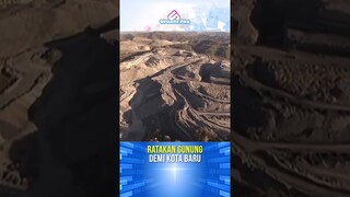 Proyek gila china ratakan 700 gunung #proyek #china #gunung