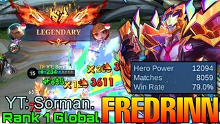 8,000+ Matches Fredrinn Perfect Gameplay - Top 1 Global Fredrinn by YT: Sorman. - Mobile Legends