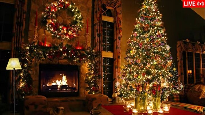 THE BEST CRHISTMAS MUSICS OF 80's AND 90's WITH A FIREPLACE 50 MINUTES