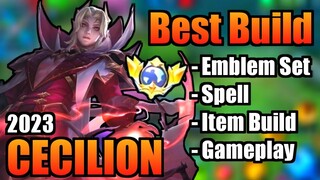 CECILION BEST BUILD 2023 | TOP 1 GLOBAL CECILION BUILD | CECILION - MOBILE LEGENDS | MLBB