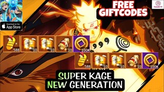 Super Kage New Generation Gameplay - Free 7 Giftcodes - Naruto RPG Game iOS