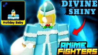 NOVO DIVINE SHINY DE NATAL ( HOLIDAY BABY SHINY ) 8.7T [DMG] NO ANIME FIGHTERS SIMULATOR ROBLOX