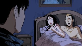 小伙半夜回家想给媳妇个惊喜，不想媳妇却送给他一顶绿帽子