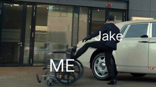 Jake, berhenti menendang kursi dan tendang aku!