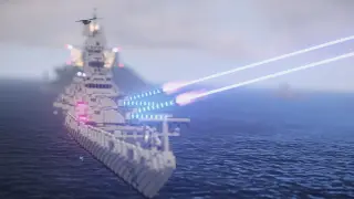 [Game]Aircraft carrier display in Minecraft