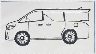Cara Mudah Menggambar Mobil Toyota Alphard Warna Putih | Tutorial Indonesia