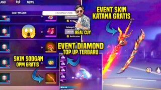 BOCORAN EVENT FREEFIRE | SETELAH UPDATED TERNYATA ADA SKIN TINJU,SODGAN DUA DAN SKIN KATANA GRATIS😱