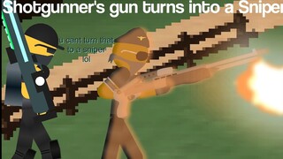 Shotgunner turns his gun to a Sniper - Tower Defense Simulator