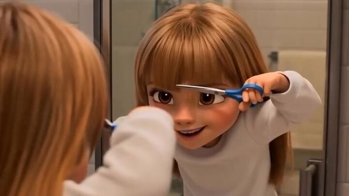 Pretty girl wants to cut a nice hair