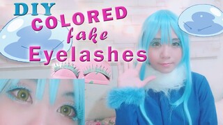 How to make colored false eyelashes | Rimuru Tempest cosplay