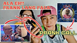 PRANK CALL KO KAY MR. Q and A TOTI SANDOVAL | Muntik na sya maniwala | CarlTropa