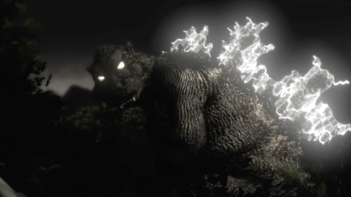 When you encounter Godzilla on the road at night...