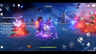 spiral abys lantai 12 full star mobile gameplay , patch 2.6-2