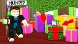 I Hid AS A GIFT BOX TO TRICK Toxic TEAMERS..(Murder Mystery 2)