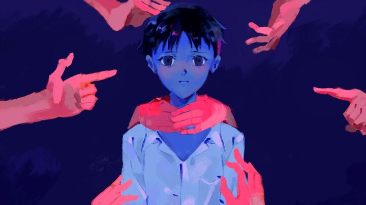 Shinji Ikari's handwriting - "Love me, love me, love me"
