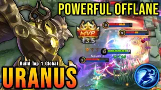 Powerful Offlane Uranus MVP 13,5 Points - Build Top 1 Global Uranus ~ MLBB