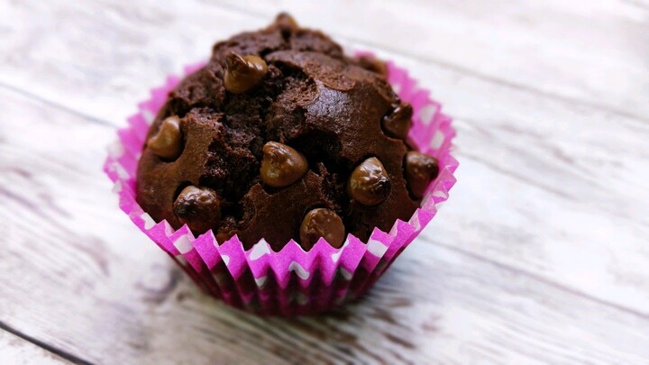 Chocolate muffins recipe | ช็อกโกแลตมัฟฟิน | Double chocolate muffins