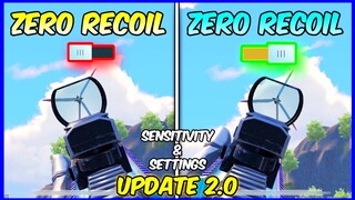 2.0 UPDATE ZERO RECOIL SENSITIVITY & SETTINGS FOR PUBGM/BGMI • PUBG MOBILE TIPS AND TRICKS