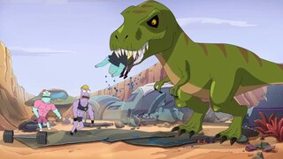 Isn't it easy for dinosaurs to eat aliens?