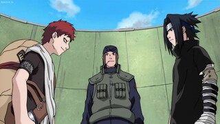 Sasuke copied all of Rock Lee's techniques and used Chidori to counter Gaara