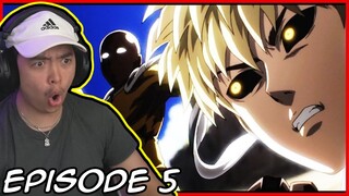 SAITAMA VS GENOS!! One Punch Man Episode 5 Reaction [Fixed Audio]