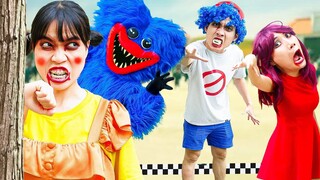 DOLL BECAME A ZOMBIE - 오징어 게임 Squid Game Red Light Green Light - FNF Vs Squid Game Real Life