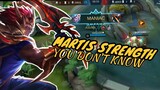 MARTIS STRENGTH YOU DON'T KNOW | Martis Gameplay | Mobile legends Bang Bang