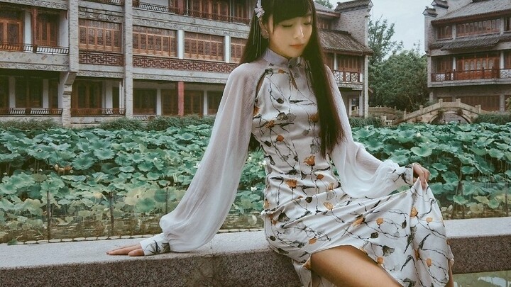 【阿雯】✿落花情✿Dreaming back to the green poolside memories of the dim lights