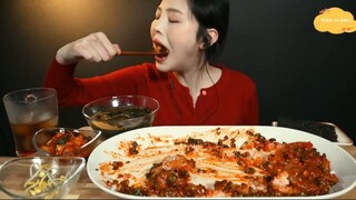 Cơm, canh rong biển, tôm ghẹ ướp cay 6 #amthuc