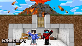 EPIC VOLCANO VS SECRET BUNKER | Minecraft