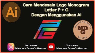 Cara Mendesain Logo Monogram Letter P + G Dengan Menggunakan AI