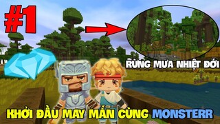 MINI WORLD SINH TỒN YOUTUBER #1 | KHỞI ĐẦU MAY MẮN CÙNG VỚI MONSTERR VÀ PHÁT HIỆN RỪNG MƯA SIÊU HIẾM