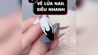 Nail Inspiration| Vẽ lửa nail siêu nhanh