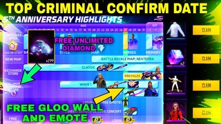 Free Gloo Wall Skin - 5th Anniversary Calendar Free Fire | Free Fire New Event | FF New Event