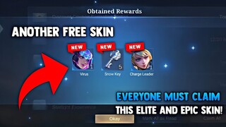 ANOTHER FREE ELITE SKIN AND EPIC SKIN! CLAIM FREE SKIN! SNOW BOX EVENT! | Mobile Legends 2022