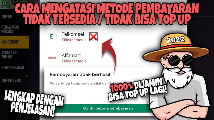 Cara Mengatasi METODE PEMBAYARAN TIDAK TERSEDIA | Tidak Bisa Top Up | Dijamin Langsung Bisa Top up