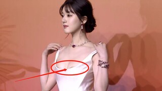 Zhao Lusi secantik peri dalam balutan gaun, namun tak disangka garis lehernya menimbulkan diskusi ha