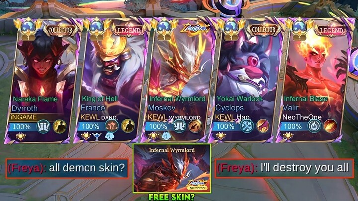 5 MAN INFERNAL SKIN IN RANKED GAME!!(World’s Best Worst Skin in One Team!)